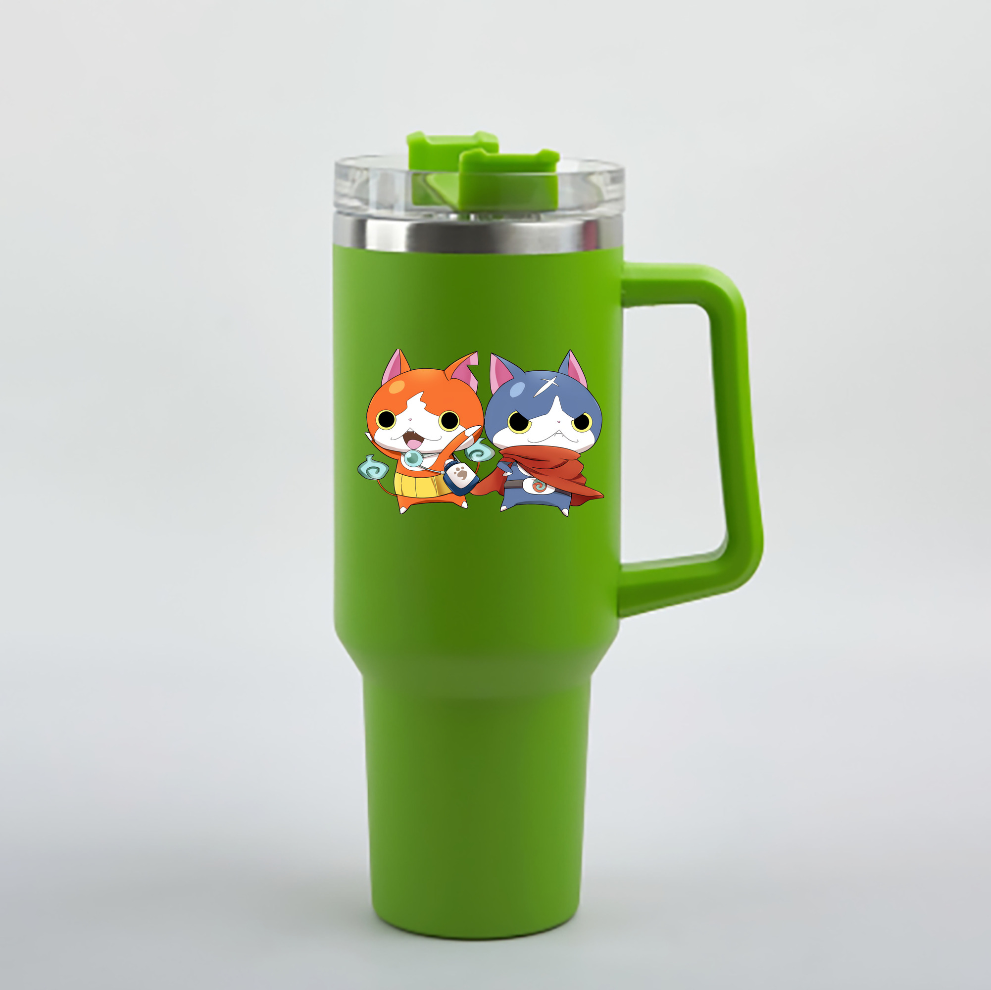 （画像用） 妖怪ウォッチ Yo-kai Watch 1200mL車用タンブラー - クリスタルステッカー（プラスチックストロー付き）